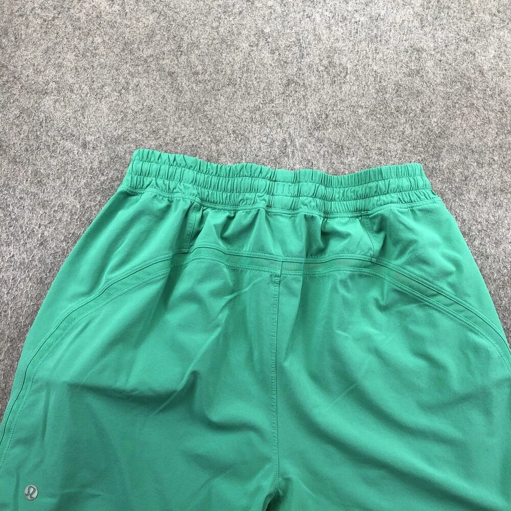 Lululemon Shorts Mens Small Green Microfiber 9 Inch Running Gym Pockets